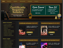 Tablet Screenshot of certificadonegativonombre.com